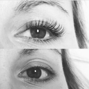 eyelash before and after